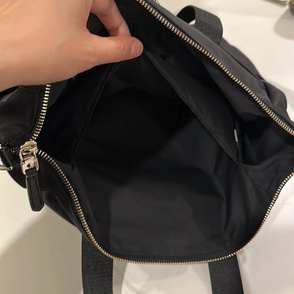 kate spade Black Nylon Top-Handle Backpack Tote